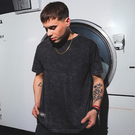 Polera Acid Wash 30/1 Manga Corta Algodón Peruano | Unisex