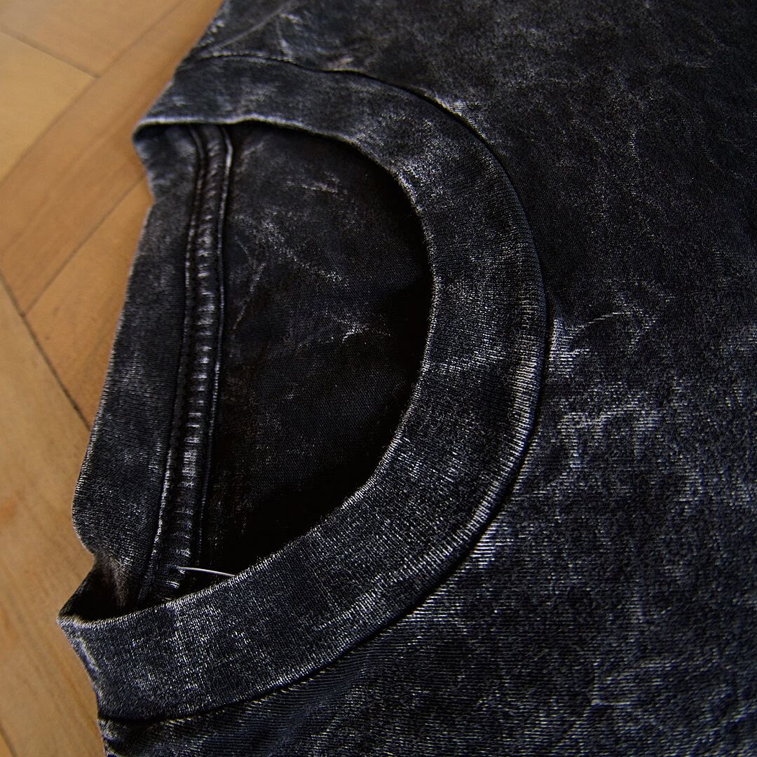Polera Acid Wash 30/1 Manga Corta Algodón Peruano | Unisex