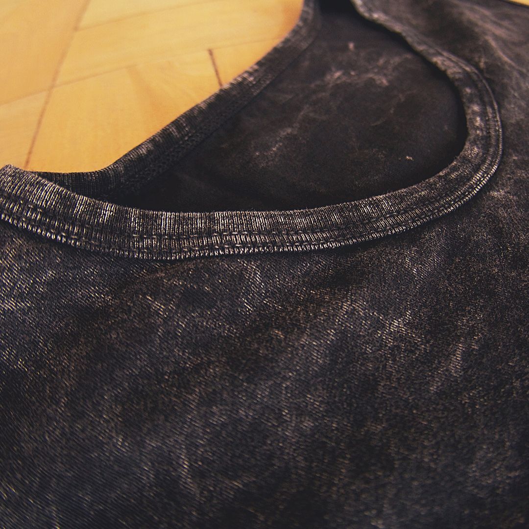Polera Musculosa 30/1 Acid Wash Color Negro | Hombre